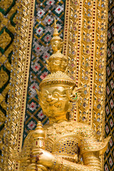 Fototapeta na wymiar A kind of mythological soldier in Grand Palace in Bangkok