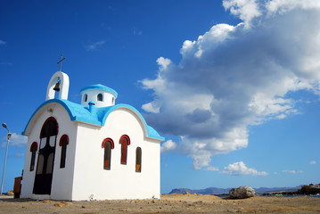 white church on crete