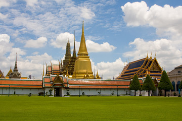 The temple in the Grand palace area  in Bangkok, Thailand