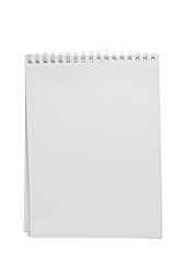 Notepad isolated on white background