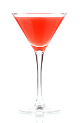 Alcohol cocktail with orange juice and grenadine
