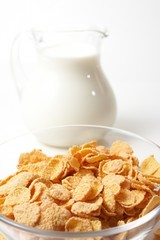 Breakfast with corn-flakes