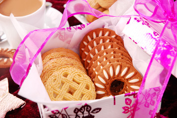 sweet cookies in gift box