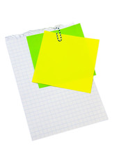 Post-its on the paper