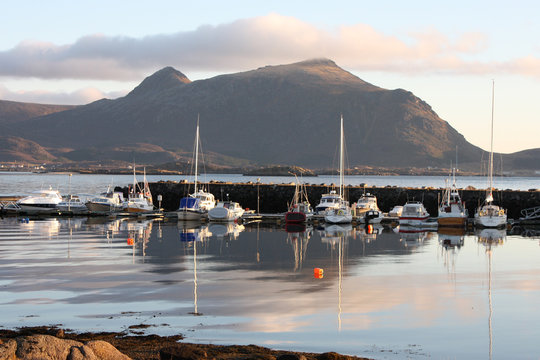 Harbour and mountains