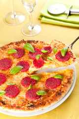 cheese and pepperoni pizza