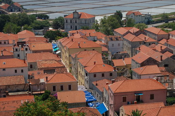 Widok na miejscowość Ston na Peljesacu