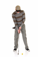 Young male golfer