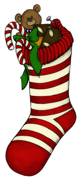 Weihnachten, Weihnachtsstrumpf, Socke, Christmas, Santa