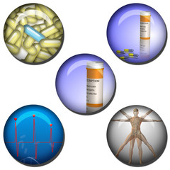 Medical symbol Web Buttons