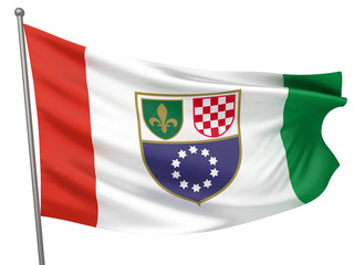 Naklejka premium Bosnia and Herzegovina, Federation of National Flag