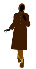 Old Lady Illustration Silhouette