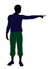 Casual Dress African American  Illustration Silhouette