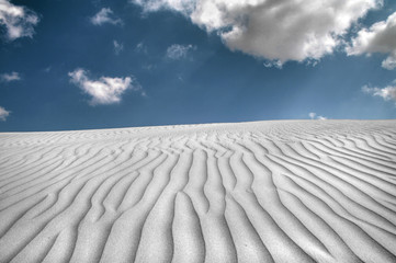 white sandy desert