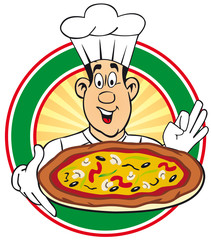 pizzaiolo souriant