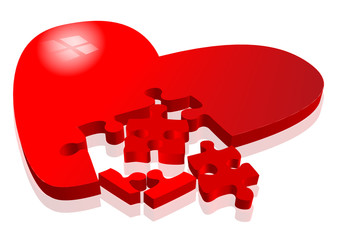 floor puzzle heart