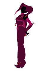 Girl Joker Illustration Silhouette