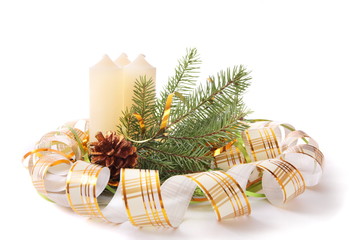 christmas decoration isolated on white