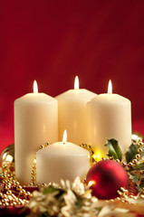 Obraz na płótnie Canvas Christmas atmosphere - candles