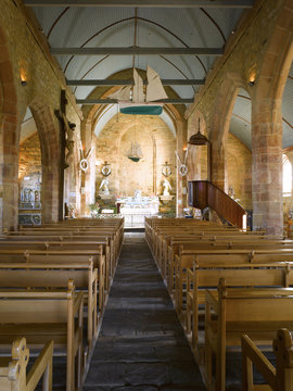 Brittany; Finistere: Harbour of Camaret, Notre Dame de Rocamado