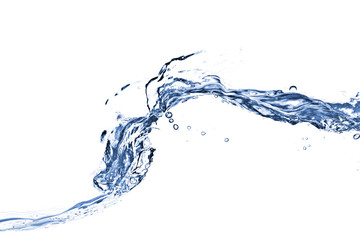 waves closeup on white