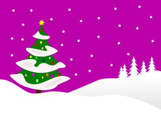 Christmas snowy scene