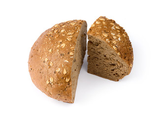 Bread isolated over white background