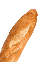 french or italian bread isolated on a white background