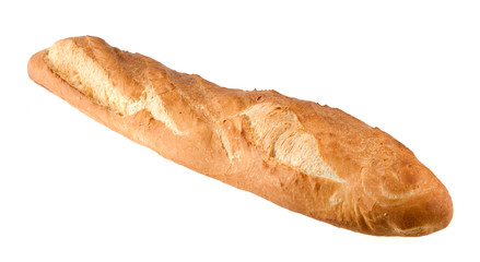 french or italian bread isolated on a white background