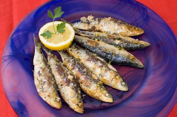 Cokked sardines