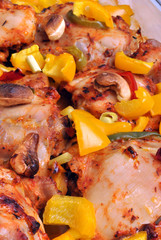 grilled marinated organic chicken chasseur with organic paprika