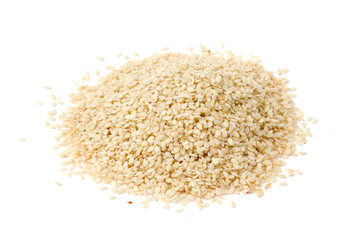 pile of dried Sesame Seed isolated on a white background.