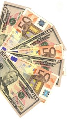 range, 50 dollars and 50 euro notes