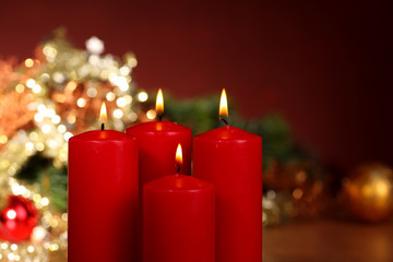 four red candles - xmas