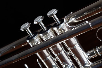 trumpet detail on black