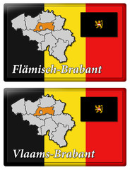 3D-Button - Regionen/Provinzen Belgiens