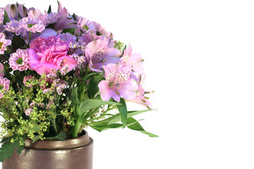 Mixed pink flowers