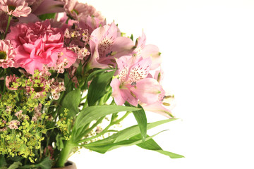 Mixed pink flowers