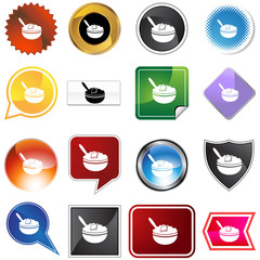 oatmeal icon set