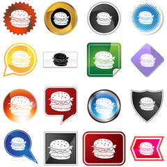 burger icon set