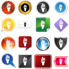 ice cream cone icon set