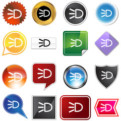 Headlight Icon Set