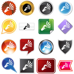 flashlight icon set