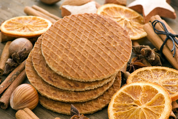 Stroopwaffeln mit Dekoration