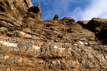 roccia vulcanica a strati