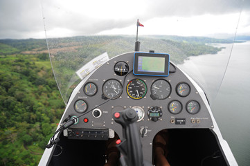 Dashboard of the flying autogyro