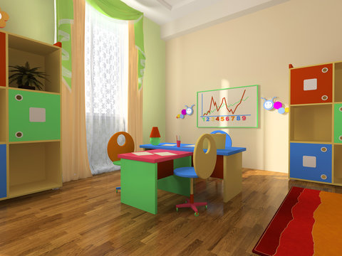 Interior of the baby office