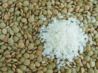 Rice and lentils