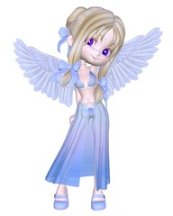 Cute Little Blue Angel Toon
