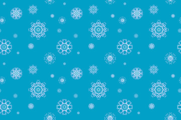 Seamless snowflakes background